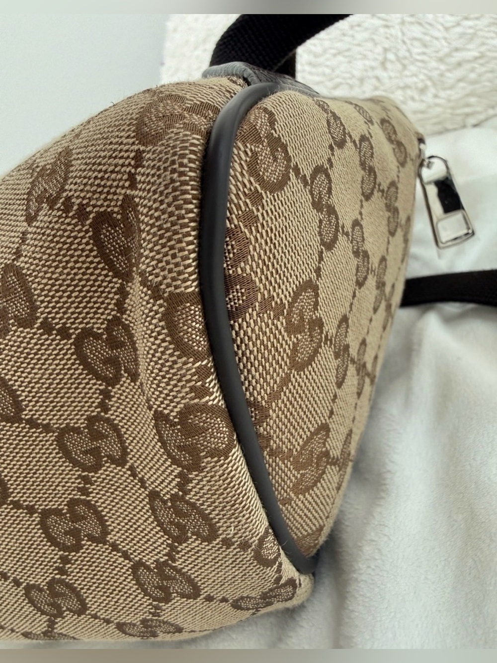 Gucci GG Canvas Backpack Beige Supreme Large 449906 Unused Full Boutique Set - Picture 12 of 17